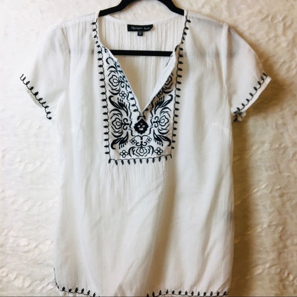 Mystique Aura Tops - Cotton Blend embroidered top B28